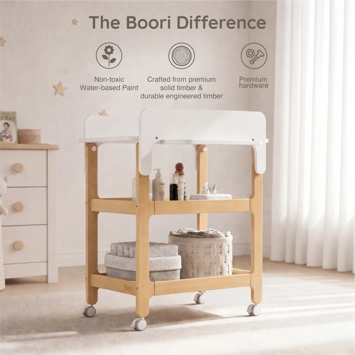Boori Alva Ergonomic Changer - Barley Almond (B-AVCH/BAAD)