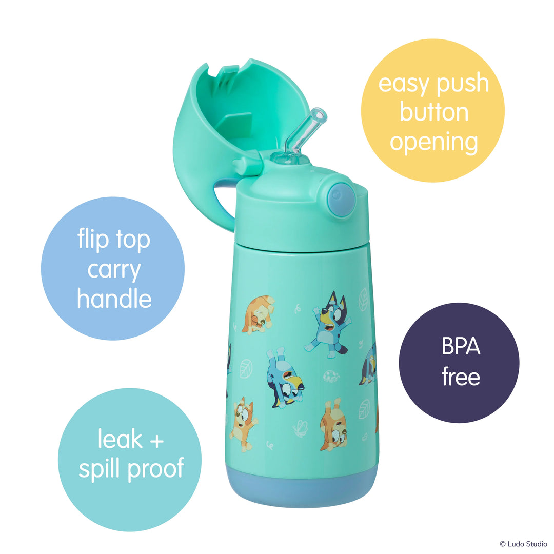 B.box  Insulated Drink Bottle 350mL - Bluey Playtime