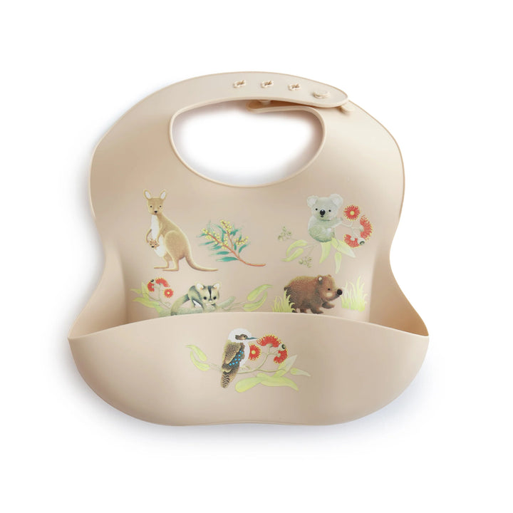 Bubba Blue Aussie Animals Silicone Bib