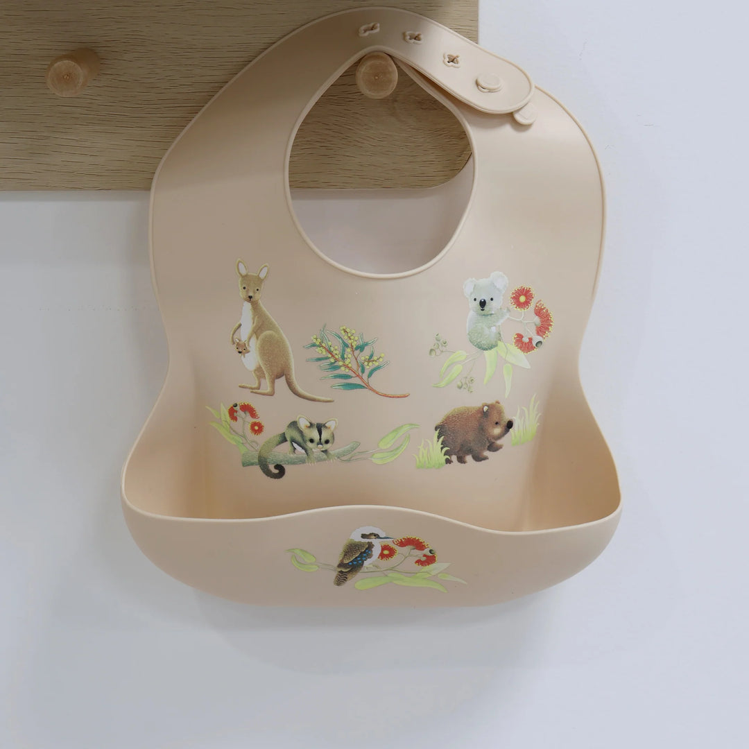 Bubba Blue Aussie Animals Silicone Bib