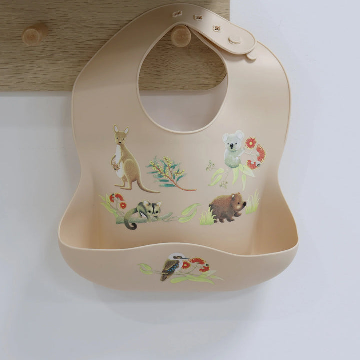 Bubba Blue Aussie Animals Silicone Bib