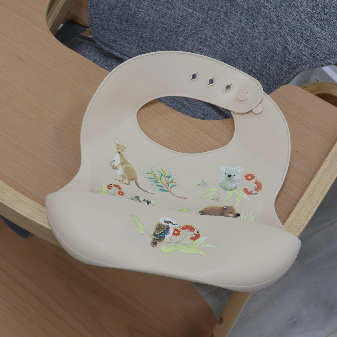 Bubba Blue Aussie Animals Silicone Bib