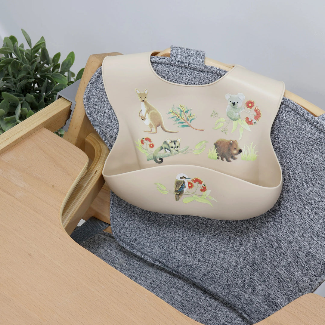 Bubba Blue Aussie Animals Silicone Bib