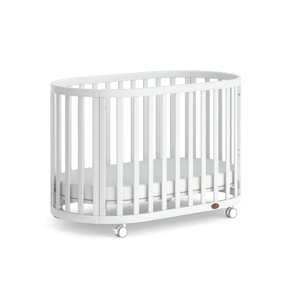 Boori Eden Oval Cot - Barley White + Boori Oval Pocket Spring Mattress