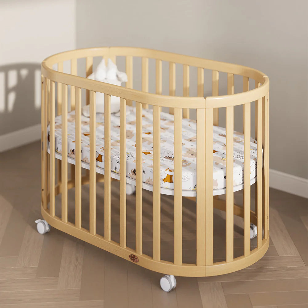 Boori Eden Oval Cot V22 Beech Wood - Beech(B-EDOCCOV22/BH)