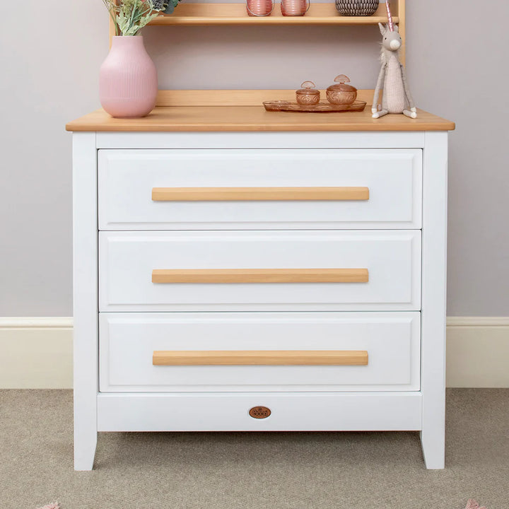 Boori Linear 3 Drawer Chest Smart Assembly-Barley White & Almond(B-LI3DCSA/BAAD)
