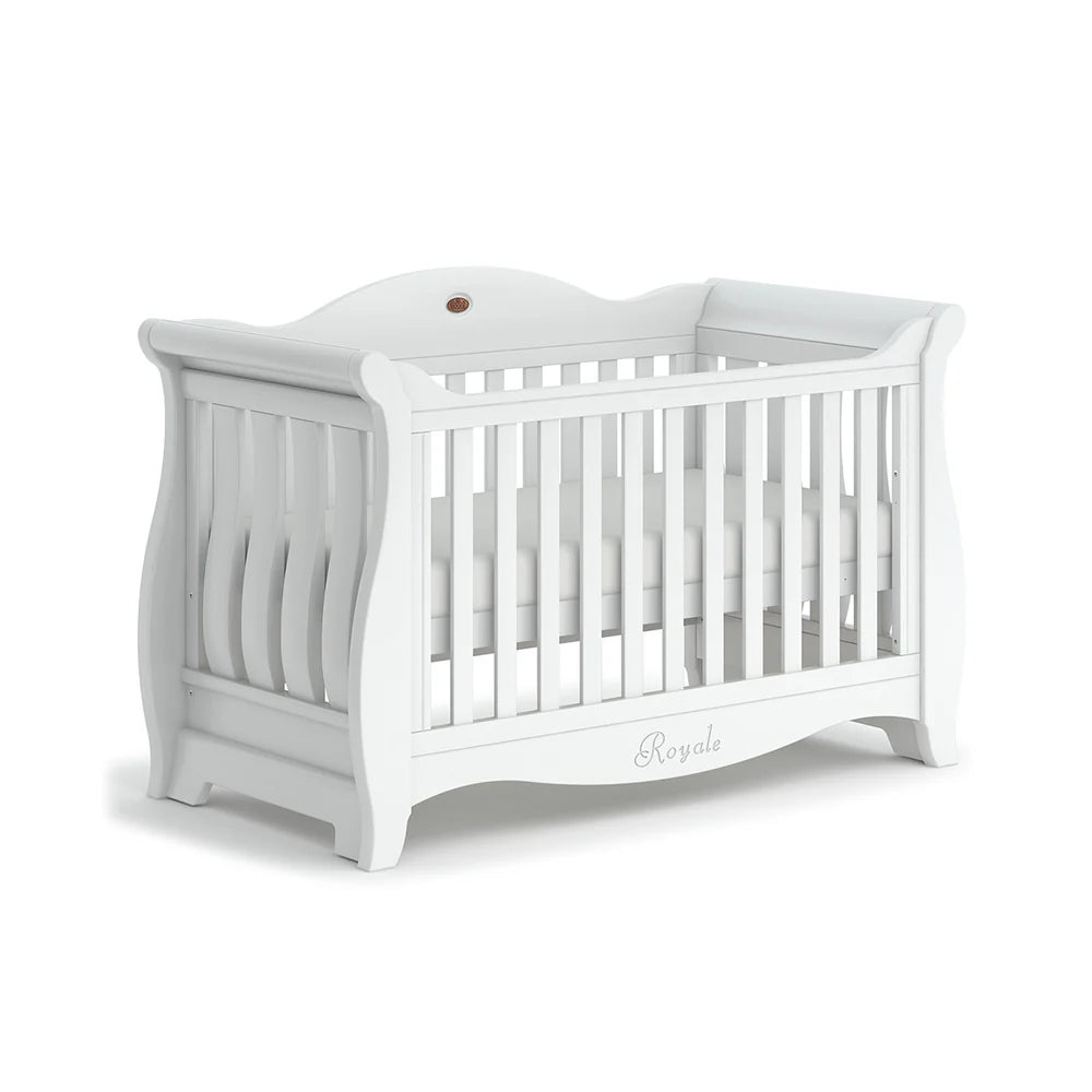 Boori Sleigh Royale Baby Cot V23-Barley White(B-SLRCBV23/BA)