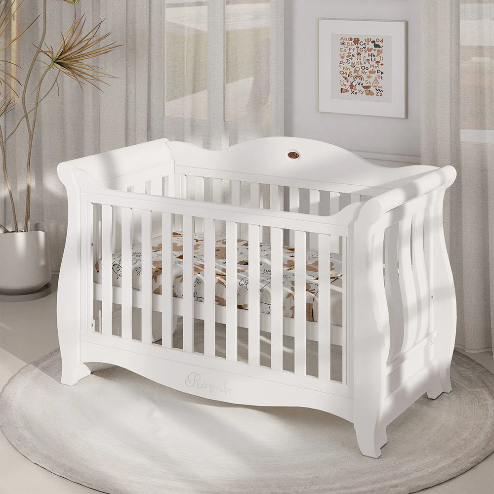 Boori Sleigh Royale Baby Cot V23-Barley White(B-SLRCBV23/BA)