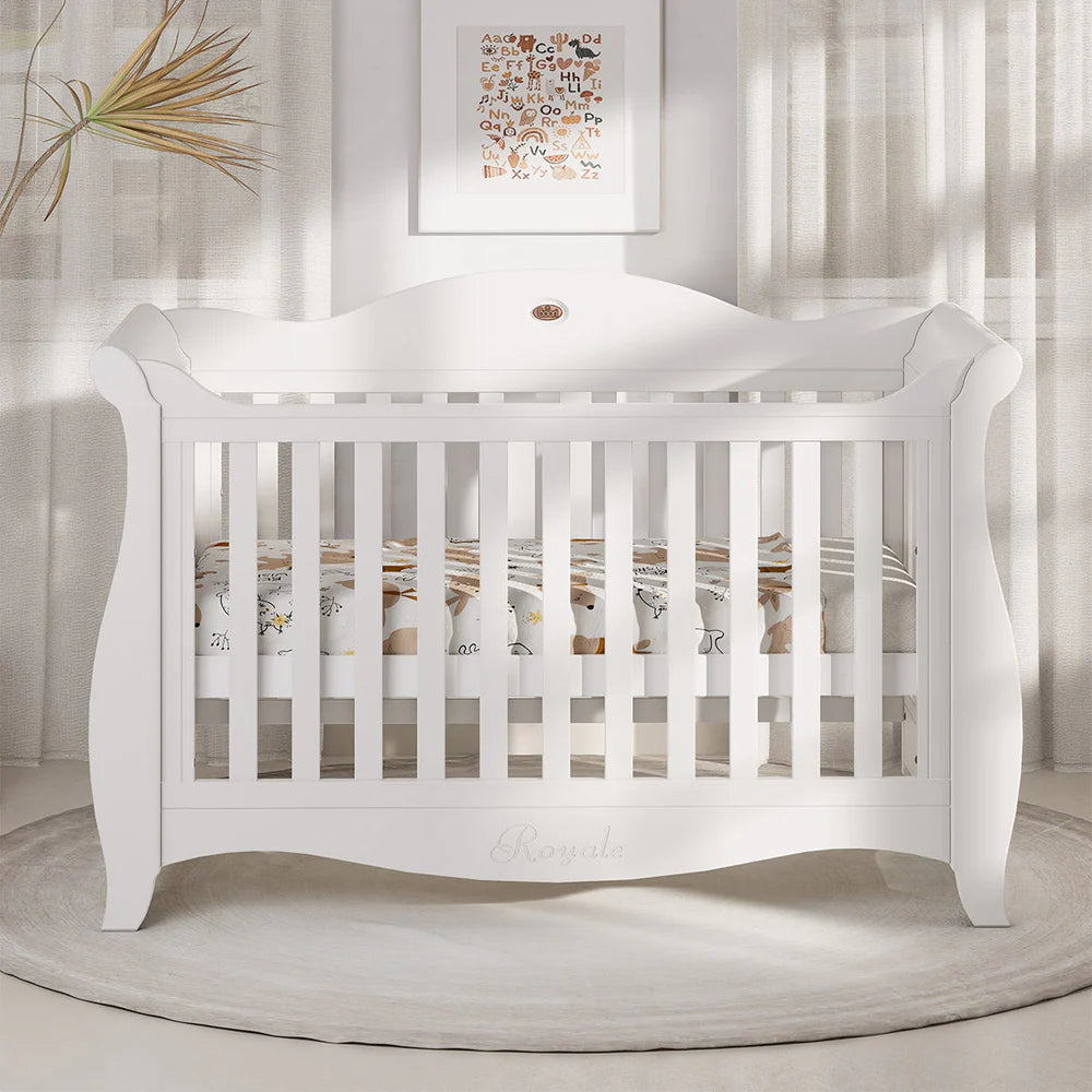 Boori Sleigh Royale Baby Cot V23-Barley White(B-SLRCBV23/BA)