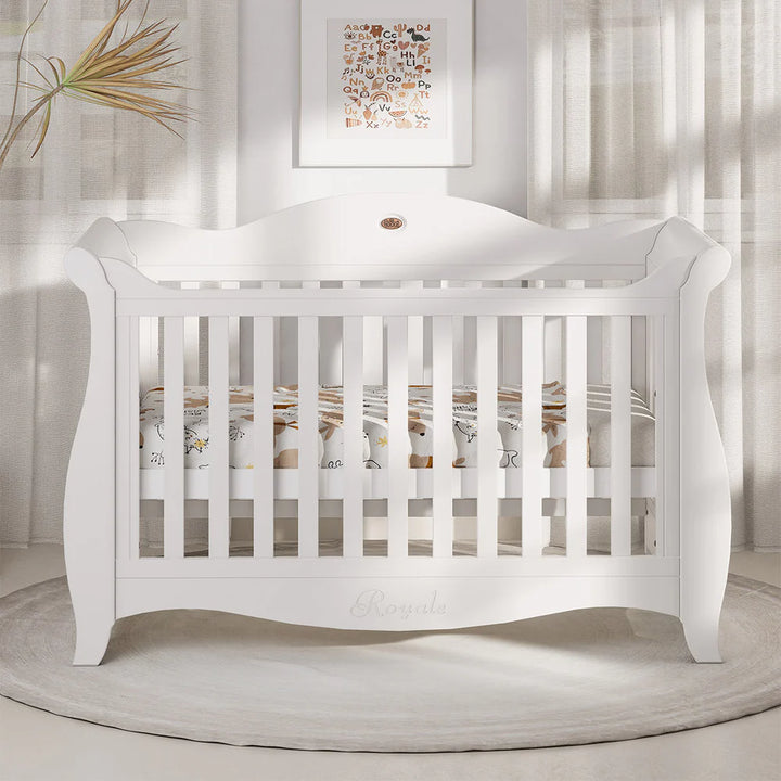 Boori Sleigh Royale Baby Cot V23-Barley White(B-SLRCBV23/BA)
