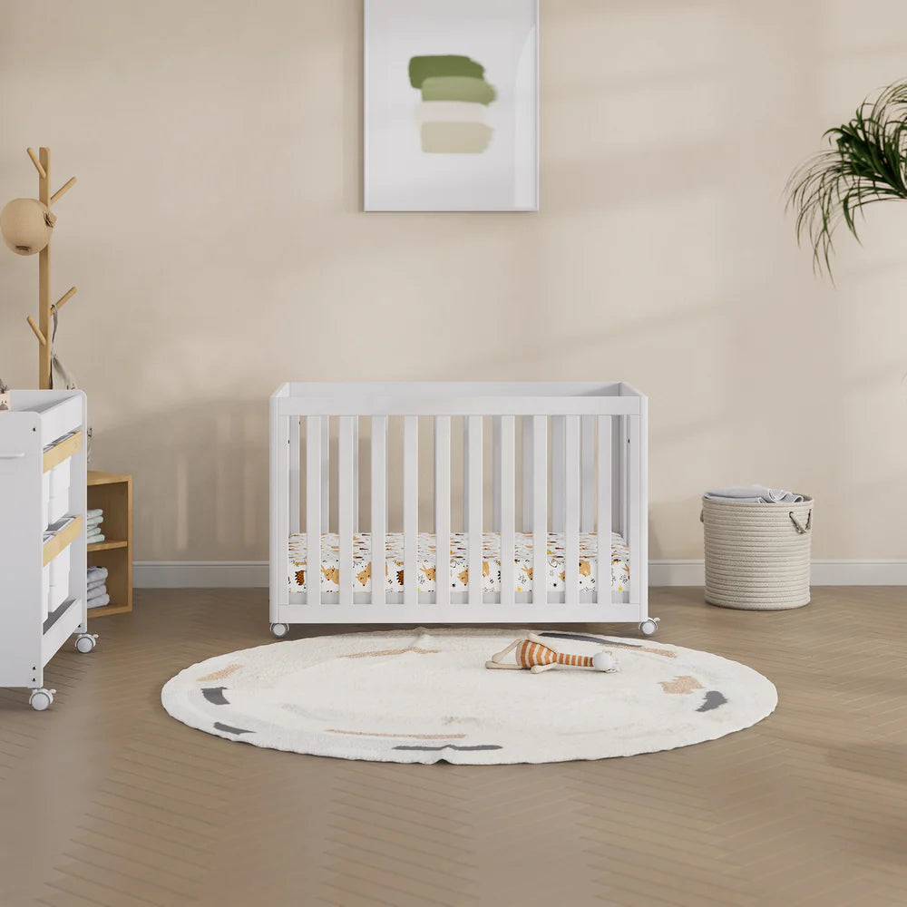 Boori Turin Compact Cot Barley White(B-TUCCOV24/BA)