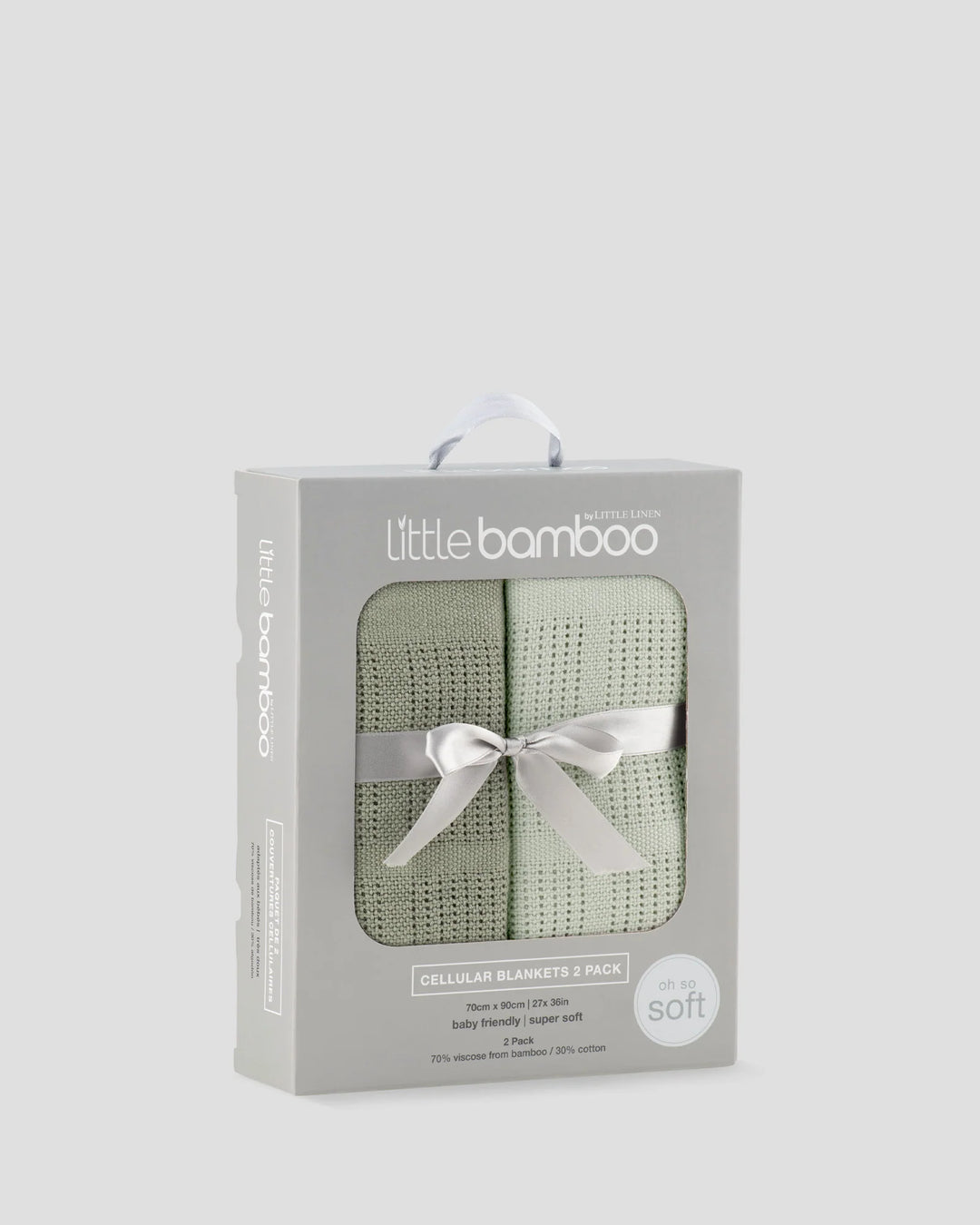 Little Bamboo Baby Cellular Blanket 2Pk - Bayleaf