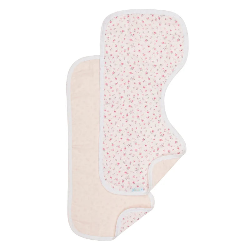 All4Ella Burp cloths 2pk - Pink Petals