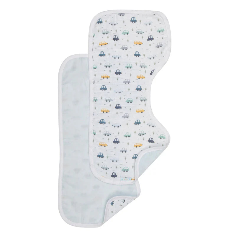 All4Ella Burp cloths 2pk - Beep Beep