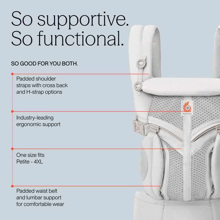 Ergobaby Omni Classic Mesh Baby Carrier - Pearl Grey