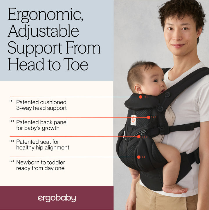 Ergobaby Omni Classic Mesh Baby Carrier - Onyx Black