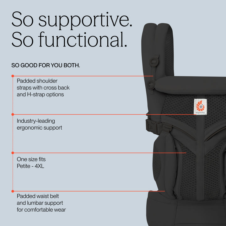 Ergobaby Omni Classic Mesh Baby Carrier - Onyx Black