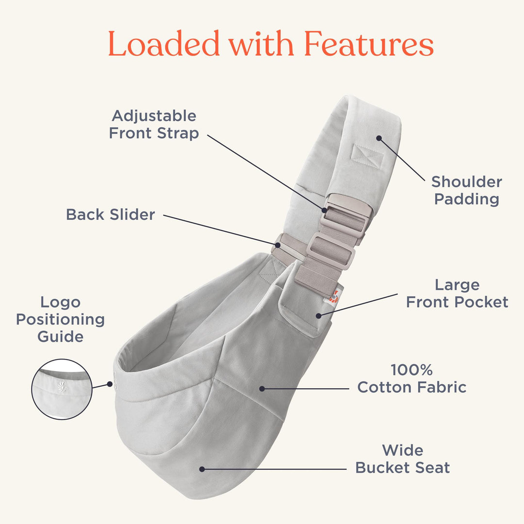 Ergobaby Upsie Sling Carrier - Pearl Grey