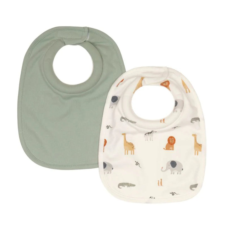 All4Ella Roll neck bibs 2pk - Wild Animals
