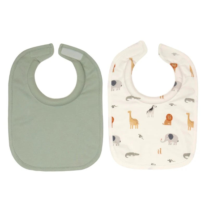 All4Ella Roll neck bibs 2pk - Wild Animals