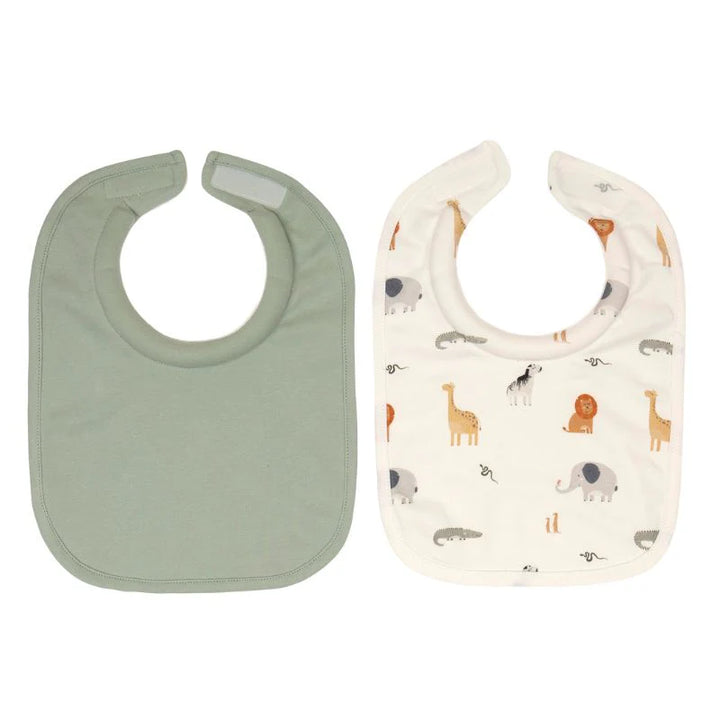 All4Ella Roll neck bibs 2pk - Wild Animals
