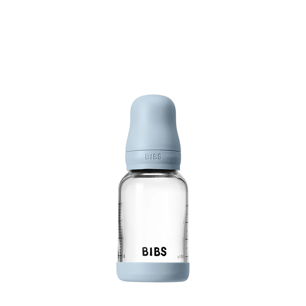 Baby Glass Bottle Set 120ml Latex - Baby Blue