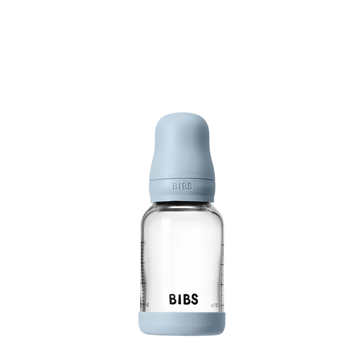 Baby Glass Bottle Set 120ml Latex - Baby Blue