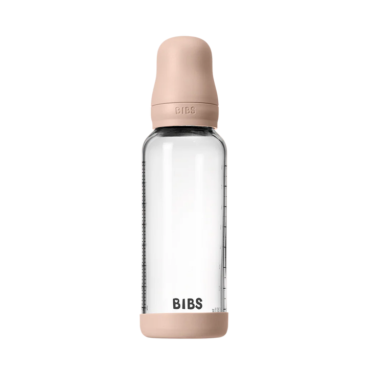 BIBS Baby Glass Bottle Set 240ml Latex - Blush