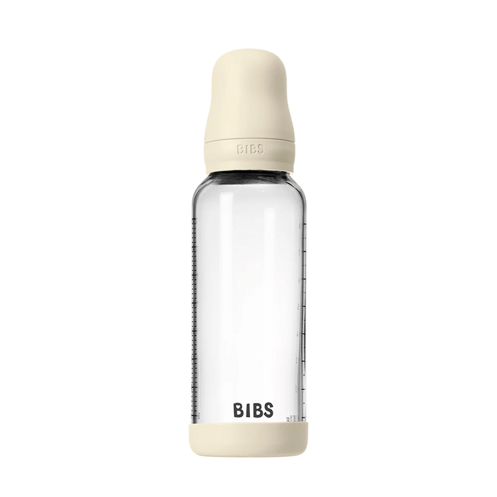 BIBS Baby Glass Bottle Set 240ml Latex - Ivory