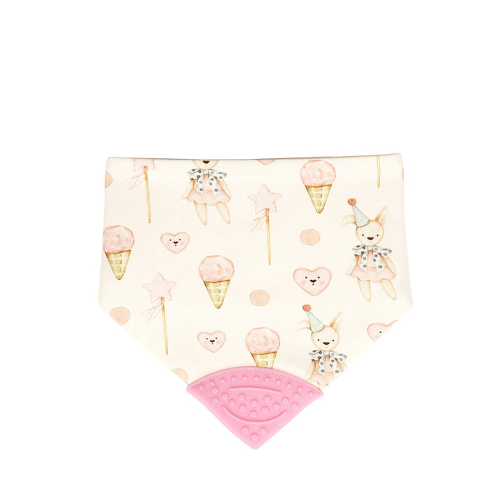 All4Ella Reversible teether bib - Ice Creams & Teddy