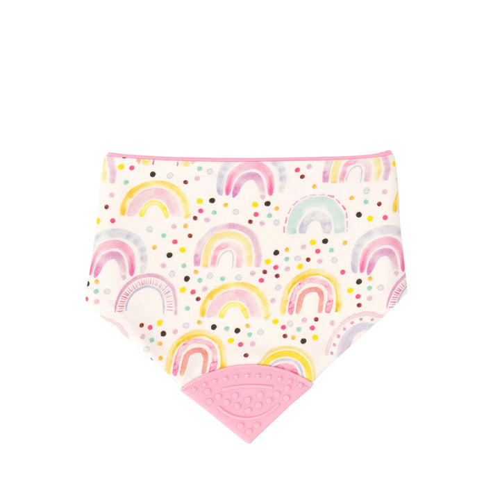 All4Ella Reversible teether bib - Watercolour Rainbow