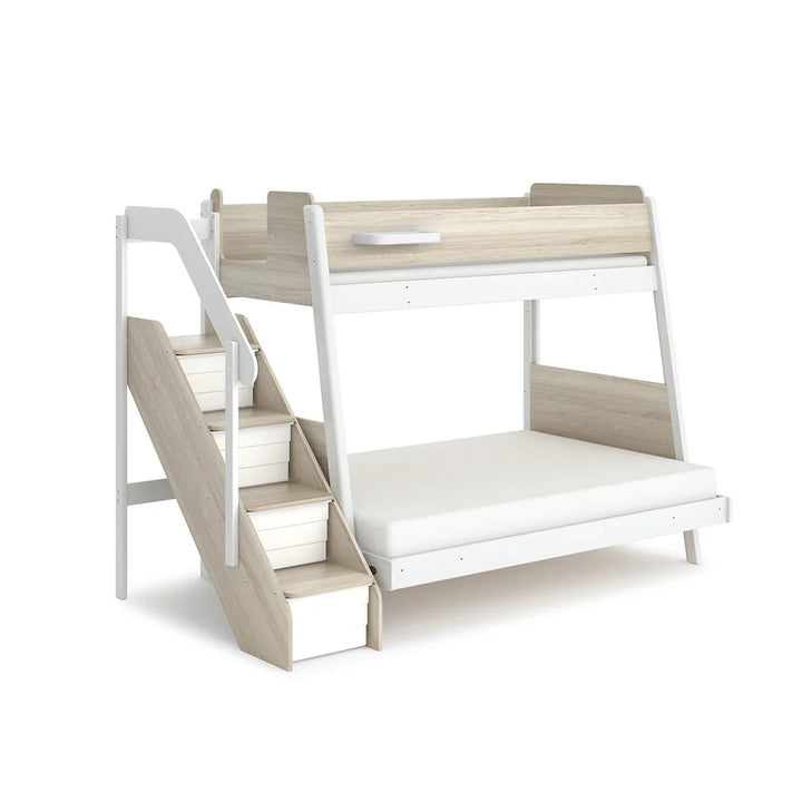 Boori Natty Maxi Bunk Bed with Staircase - Barley and Oak (BK-NASMBBSCV24/BAOA)