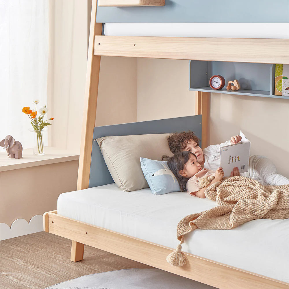 Boori Natty Maxi Bunk Bed with Staircase - Barley and Almond (BK-NASMBBSCV24/BAAD)