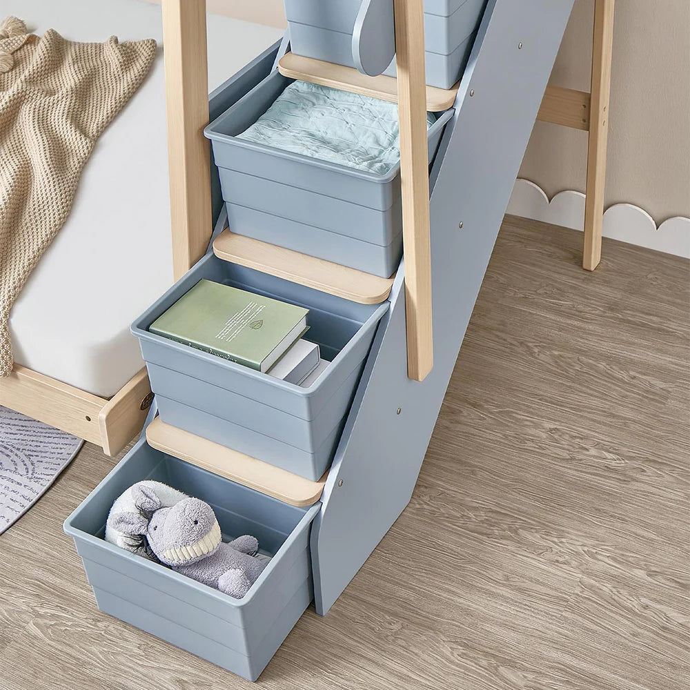 Boori Natty Maxi Bunk Bed with Staircase - Barley and Almond (BK-NASMBBSCV24/BAAD)
