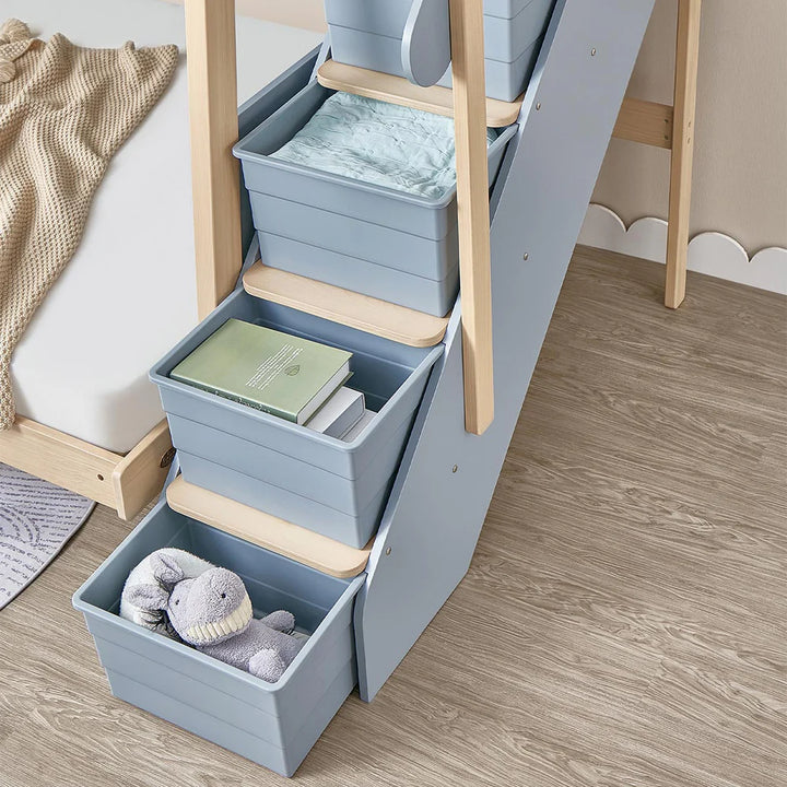 Boori Natty Maxi Bunk Bed with Staircase - Barley and Almond (BK-NASMBBSCV24/BAAD)