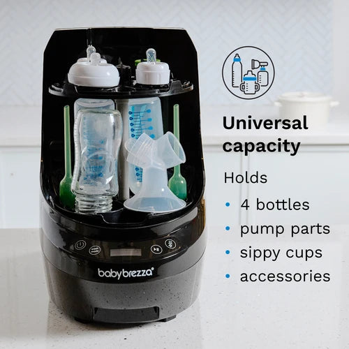 Baby Brezza Bottle Washer Pro – All-In-One Cleaner (Washes, Sterilizes & Dries) - Black