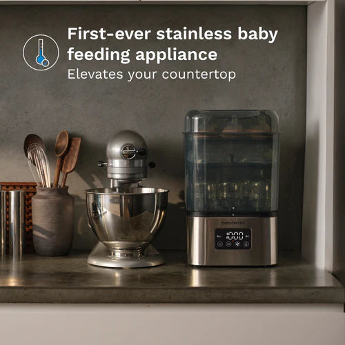 Baby Brezza SuperQuick™ Baby Bottle Steriliser and Dryer - Stainless-Steel