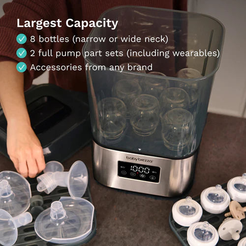 Baby Brezza SuperQuick™ Baby Bottle Steriliser and Dryer - Stainless-Steel