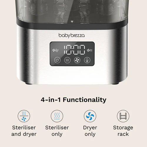 Baby Brezza SuperQuick™ Baby Bottle Steriliser and Dryer - Stainless-Steel