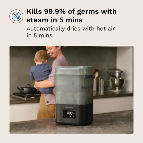 Baby Brezza SuperQuick™ Baby Bottle Steriliser and Dryer - Black