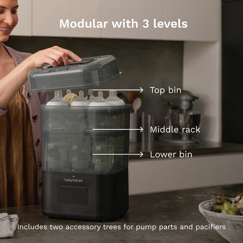 Baby Brezza SuperQuick™ Baby Bottle Steriliser and Dryer - Black