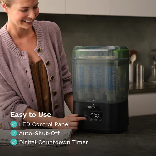 Baby Brezza SuperQuick™ Baby Bottle Steriliser and Dryer - Black
