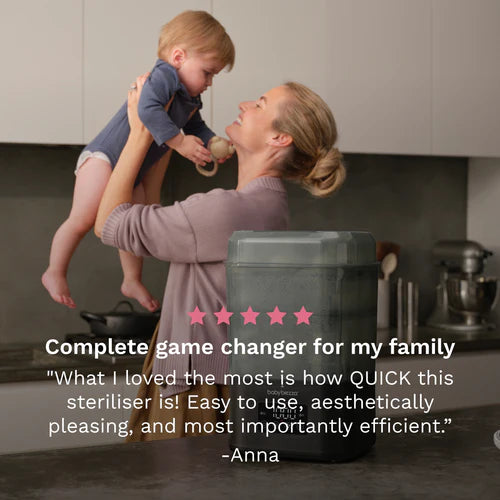 Baby Brezza SuperQuick™ Baby Bottle Steriliser and Dryer - Black