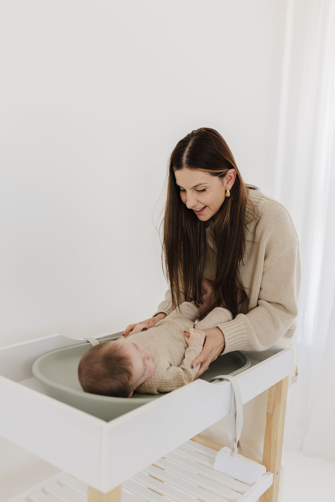 Bubble Cuddle Changing Mat - Sage