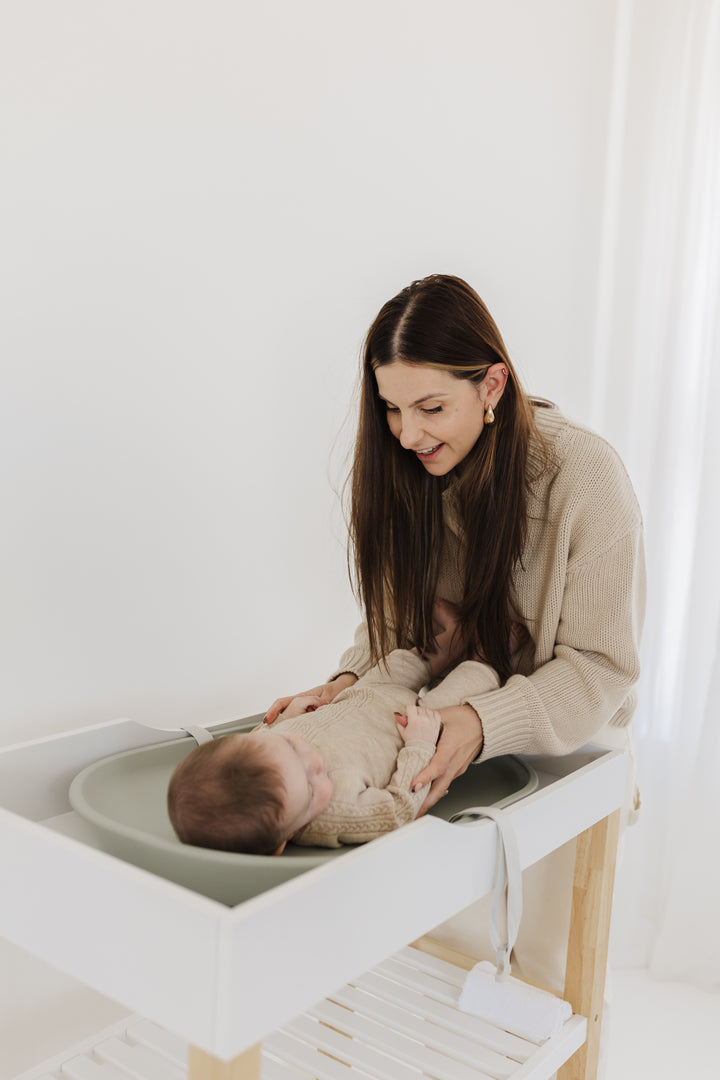 Bubble Cuddle Changing Mat - Sage