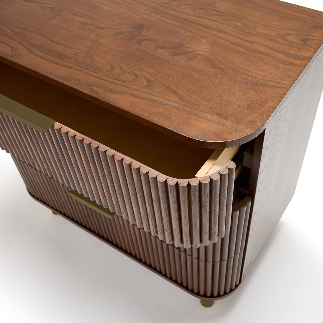 BabyRest Juno Chest 3 Drawer. Luxe Walnut