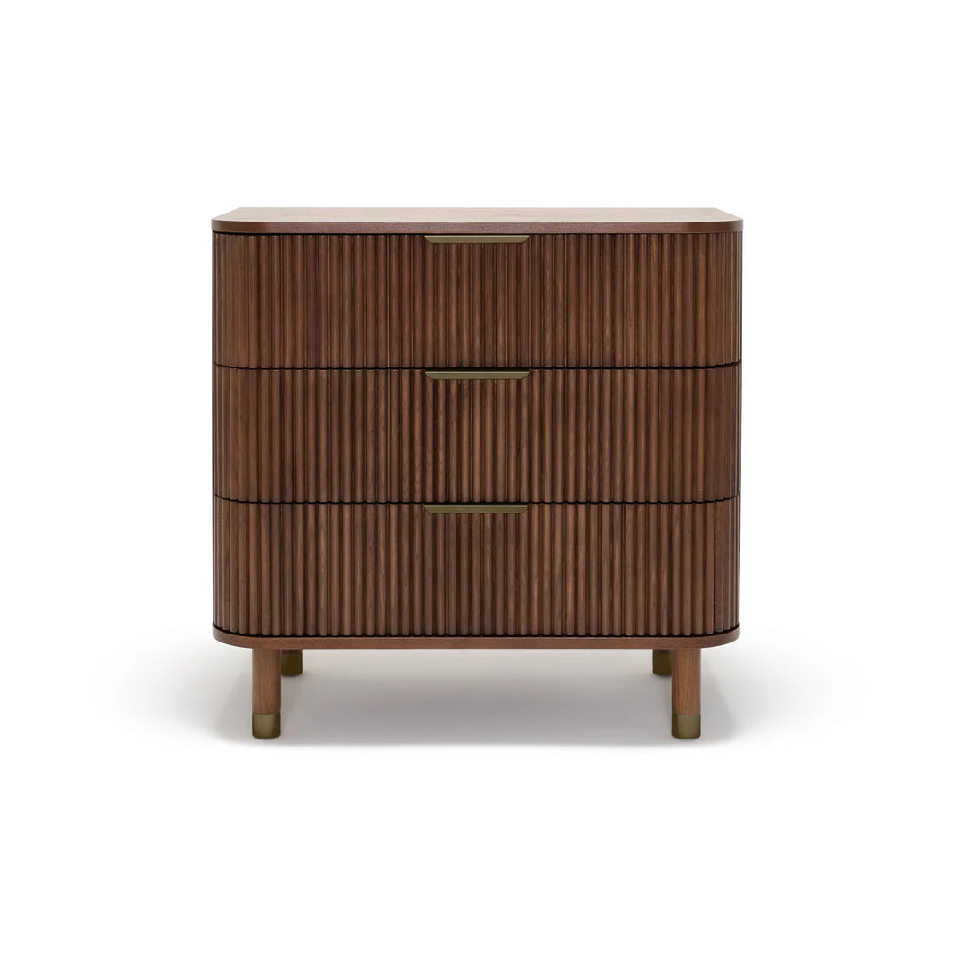BabyRest Juno Cot + Chest + Duocore Mattress (Luxe Walnut)