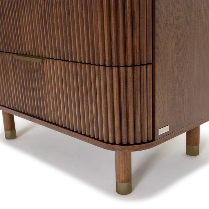 BabyRest Juno Cot + Chest + Duocore Mattress (Luxe Walnut)