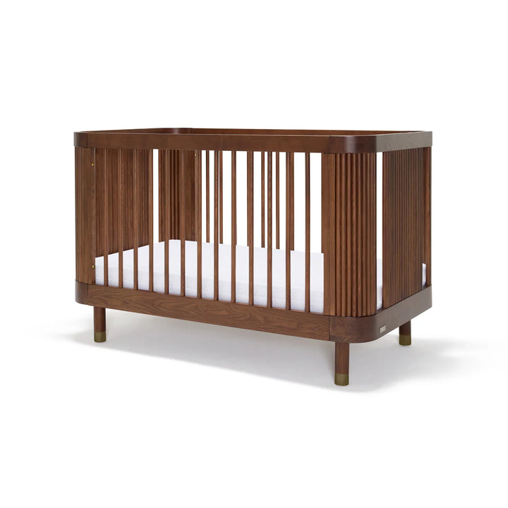 BabyRest Juno Cot + Chest + Duocore Mattress (Luxe Walnut)