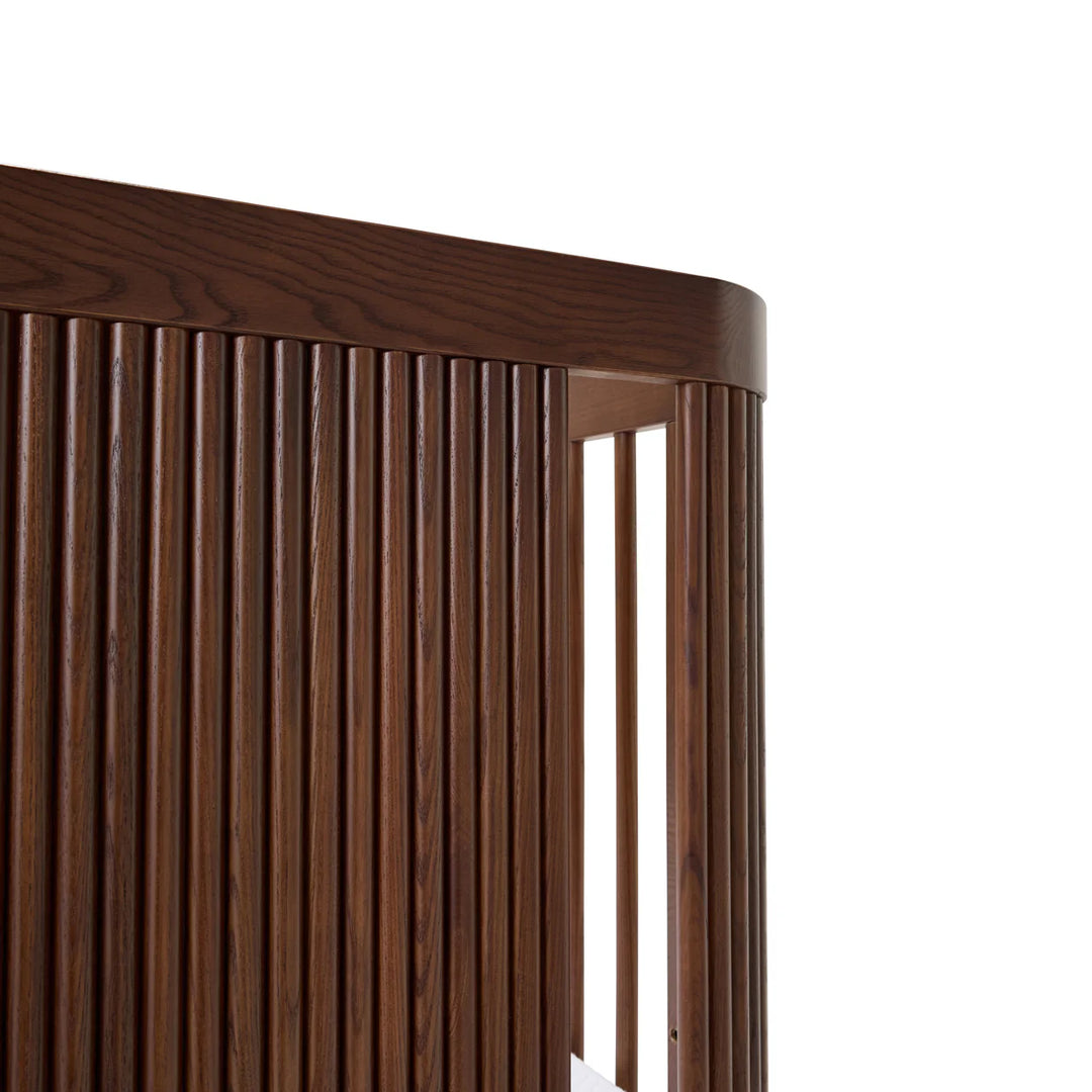 BabyRest Juno Cot + Chest + Duocore Mattress (Luxe Walnut)